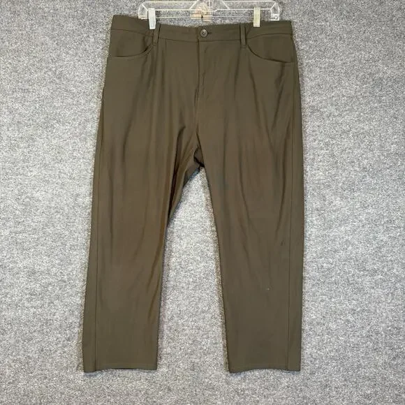 Vuori Pants Mens 36x27 Green Chinos Performance Stretch Aim The Rise The Shine - Picture 1 of 13